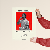 King Kohli – Cricket Legend Tribute Poster